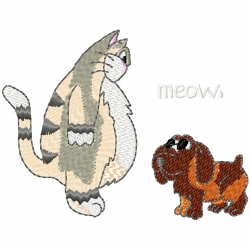 Cats Embroidery Design 4 Cats Embroidery Design 4